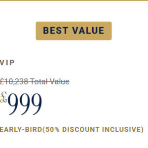 BGC LONDON VIP TIER TICKET